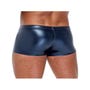 Boxer zip métallique bleu