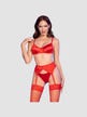 Ensemble 4 pièces CR4670 satin rouge