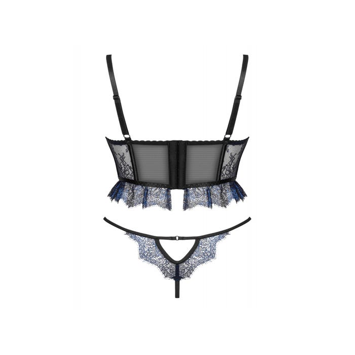 Ensemble 2 pièces Saphira noir & bleu   