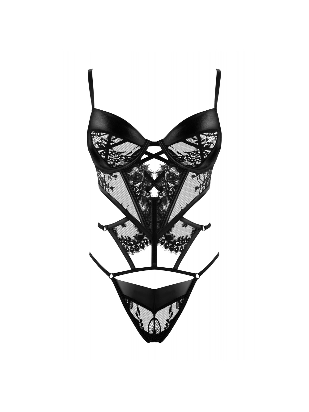 Body Leona wetlook noir main product photo
