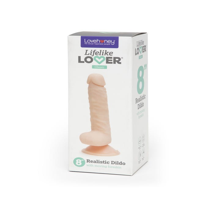 Gode ventouse avec prépuce 20,3 cm Classic Lifelike Lover