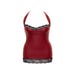 Robe wetlook & dentelle rouge