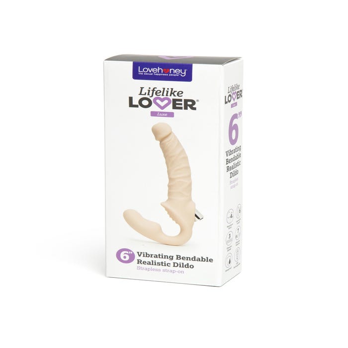 Strap-on vibrant 15,2 cm Luxe Lifelike Lover