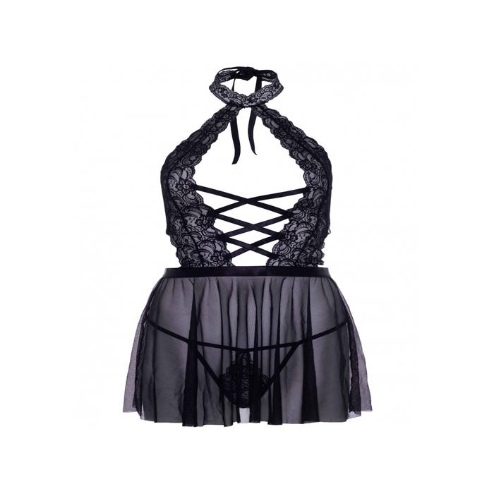 Nuisette babydoll 87206 dentelle noir