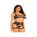 Ensemble 2 pièces 81664 résille noir