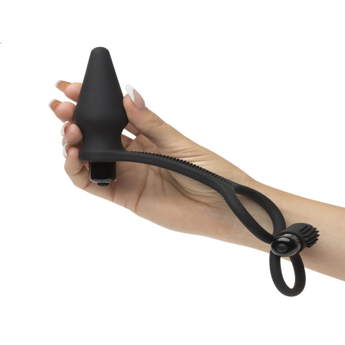 Plug anal vibrant avec double cockring Wowzer