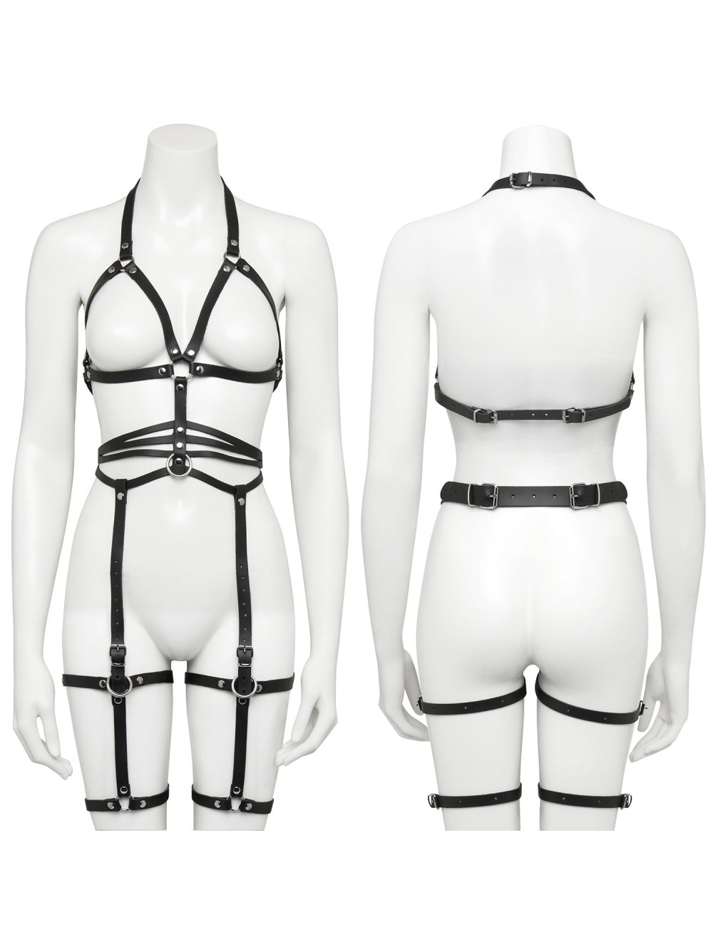 Harnais cuir noir Deluxe DOMINIX