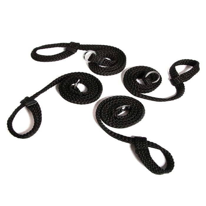 Kit d'attaches de lit en cordes Soft Bondage noir