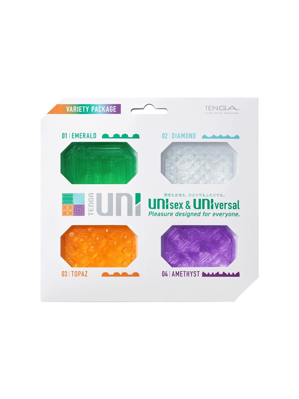 Masturbateur mini unisexe Tenga Uni pack de 4 main product photo