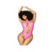 Monokini Glam Squad wetlook rose