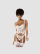 Bustier porte-jarretelles Angelique Lavender Haze blanc