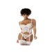 Bustier porte-jarretelles Angelique Lavender Haze blanc