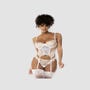 Bustier porte-jarretelles Angelique Lavender Haze blanc