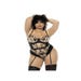 Body porte-jarretelles Nellie Goddess Whisper noir GT