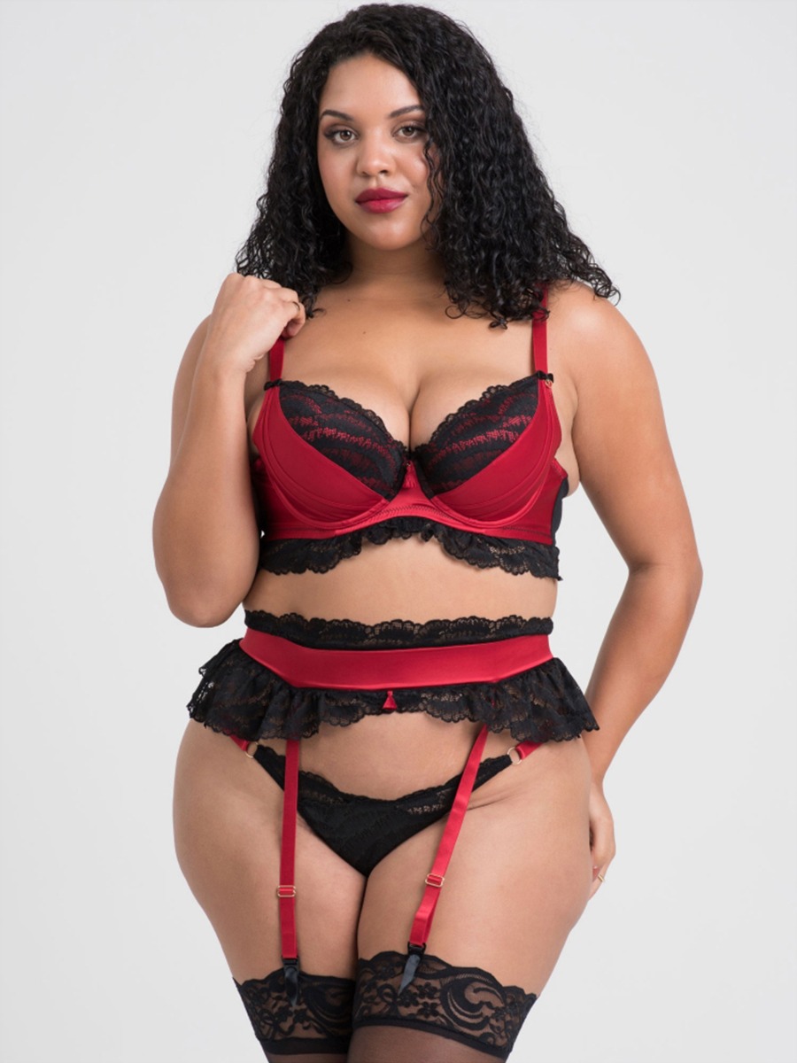Ensemble 3 pièces ouvert Empress rouge & noir GT