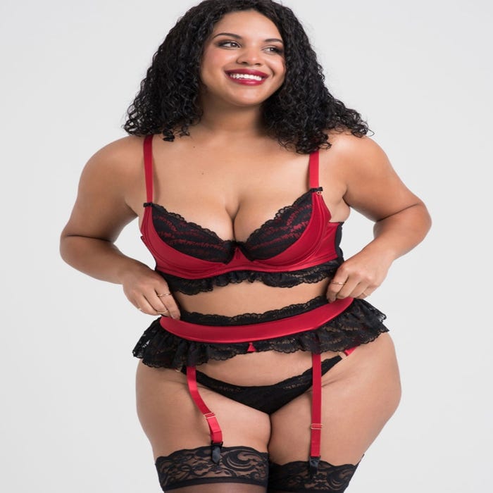 Ensemble 3 pièces ouvert Empress rouge & noir GT