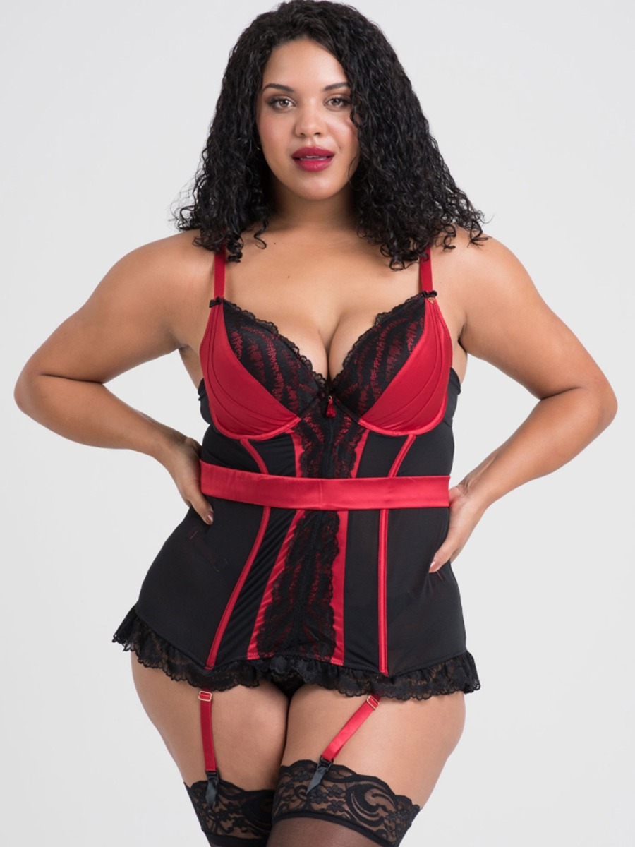 Guêpière Empress rouge & noir GT