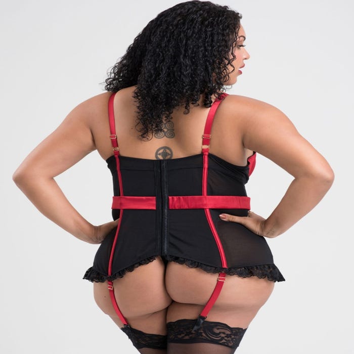 Guêpière Empress rouge & noir GT