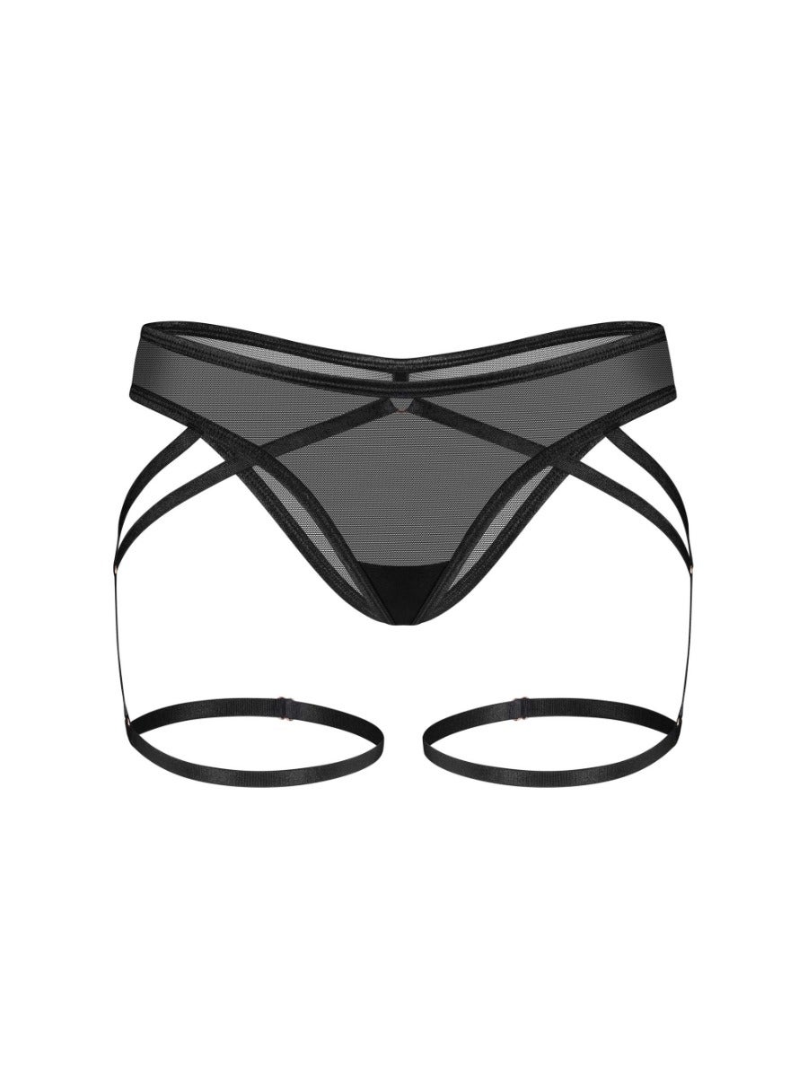 Culotte porte-jarretelles Euridia noir