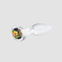 Plug anal en verre Rainbow Crystal Desires small