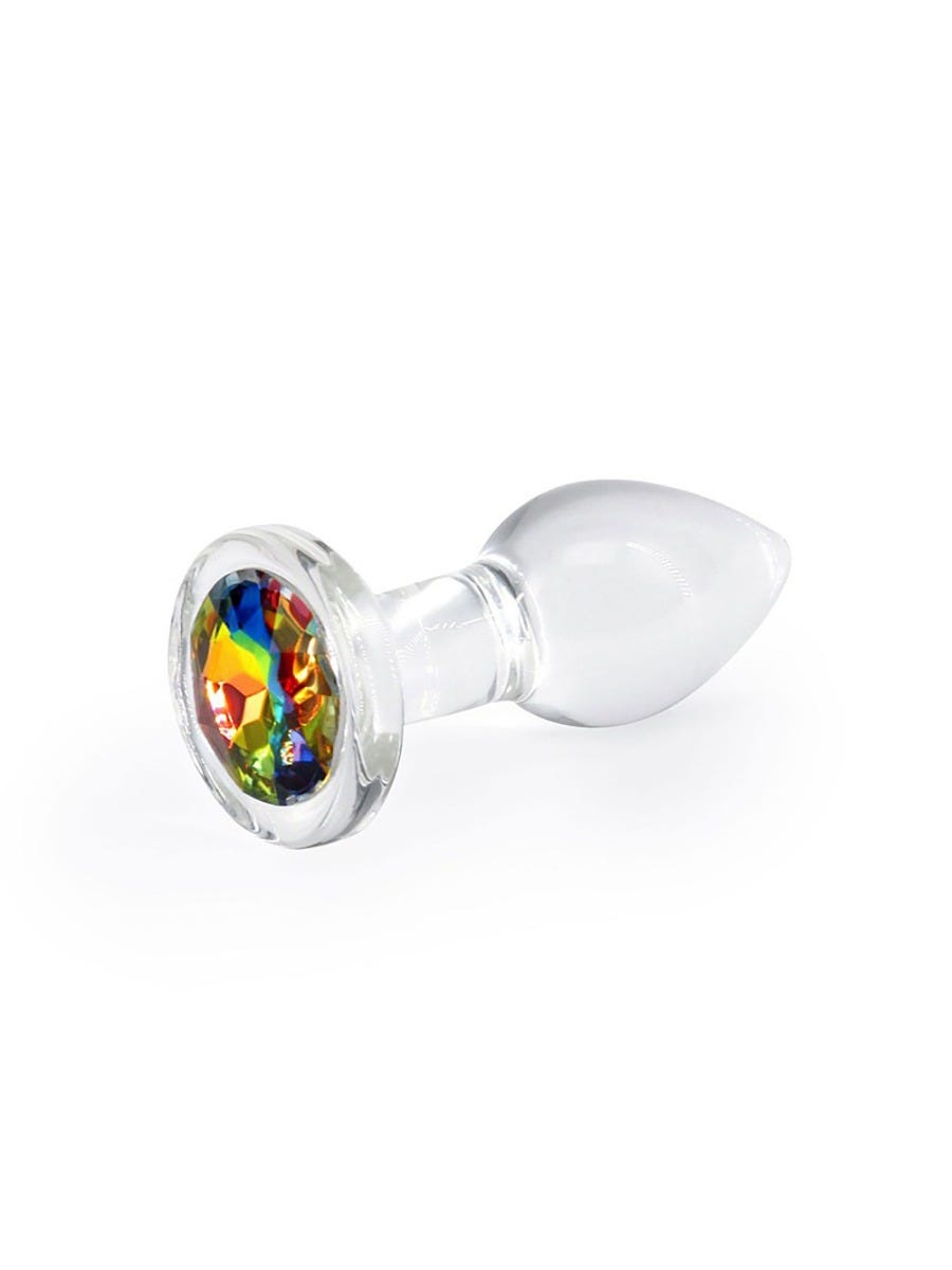 Plug anal en verre Rainbow Crystal Desires small main product photo