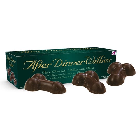 Zizis en Chocolat Fourrés Menthe After Dinner Willies