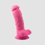 Gode ventouse phospho 17,8 cm Model 1 rose