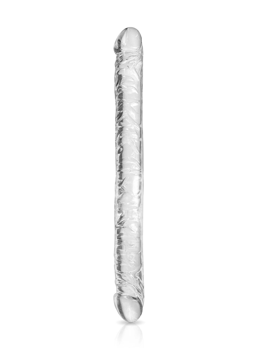 Double dong réaliste jelly 44 cm transparent
