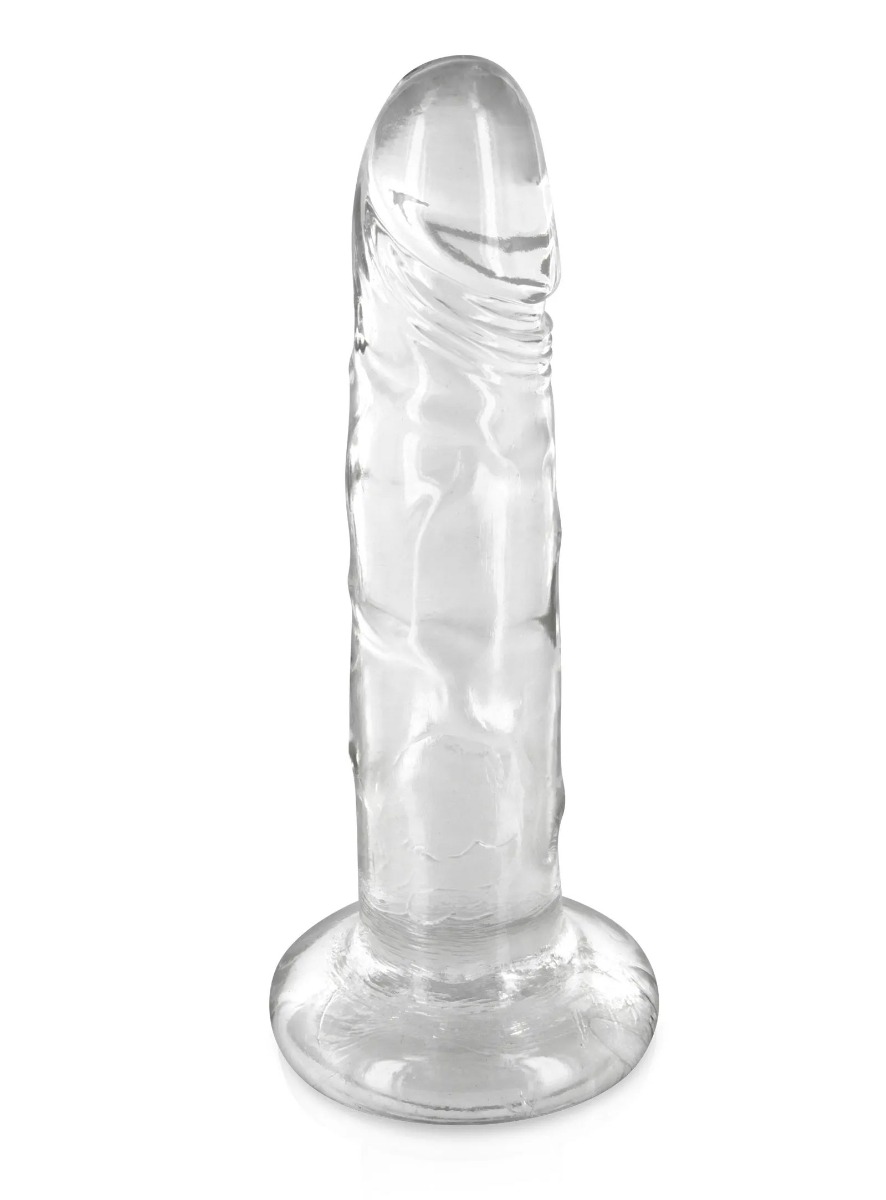 Gode ventouse réaliste jelly 18 cm transparent