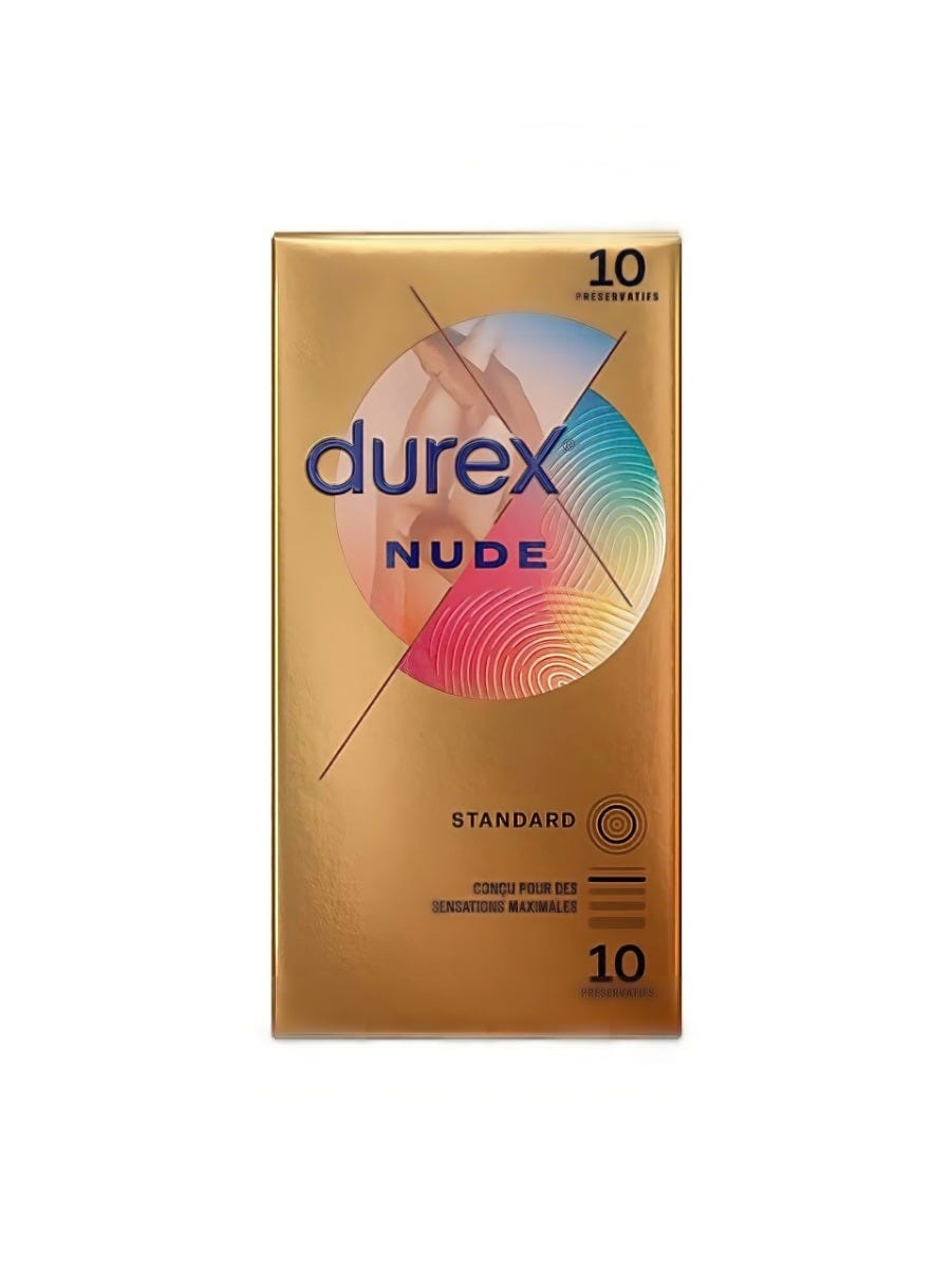 Préservatifs Durex Nude boîte de 10 main product photo