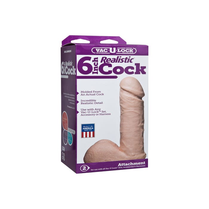 Dildo Vac-U-Lock Réaliste 15,2 cm