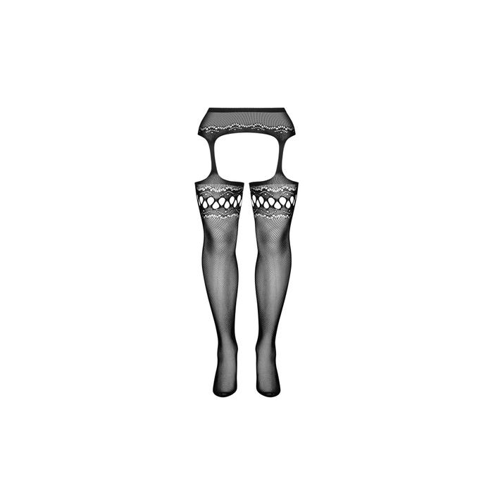 Collant porte-jarretelles S214 noir