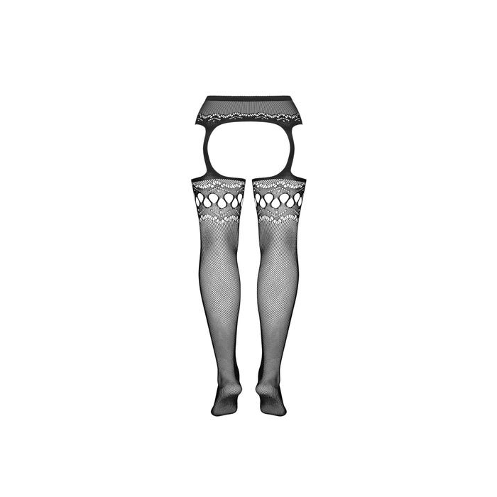 Collant porte-jarretelles S214 noir