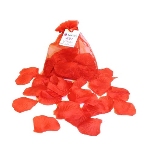 Sachet de 100 pétales de rose en tissu