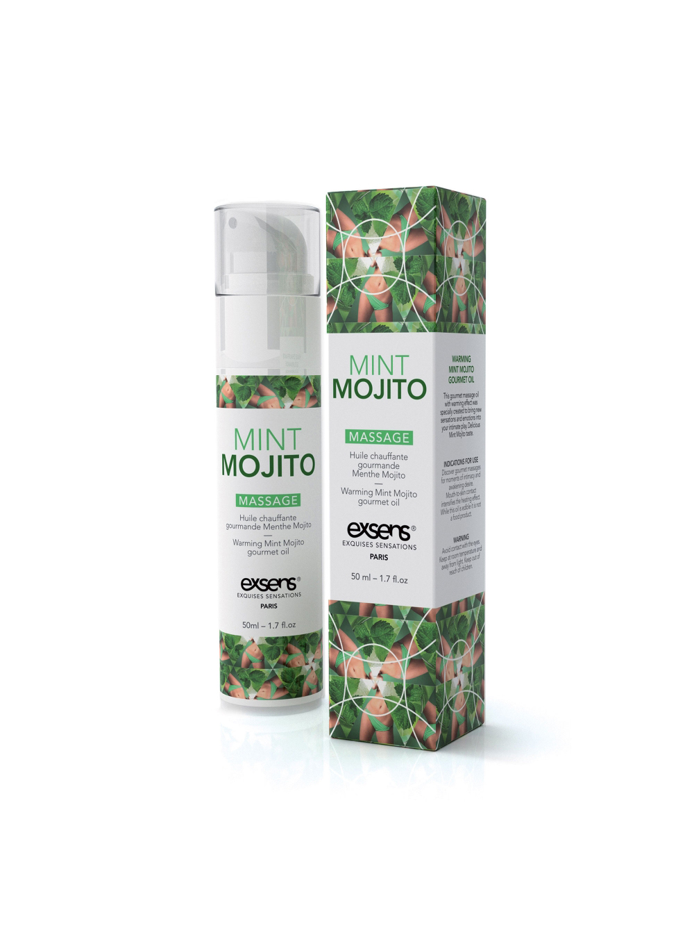 Huile de Massage Chauffante Gourmande Menthe Mojito
