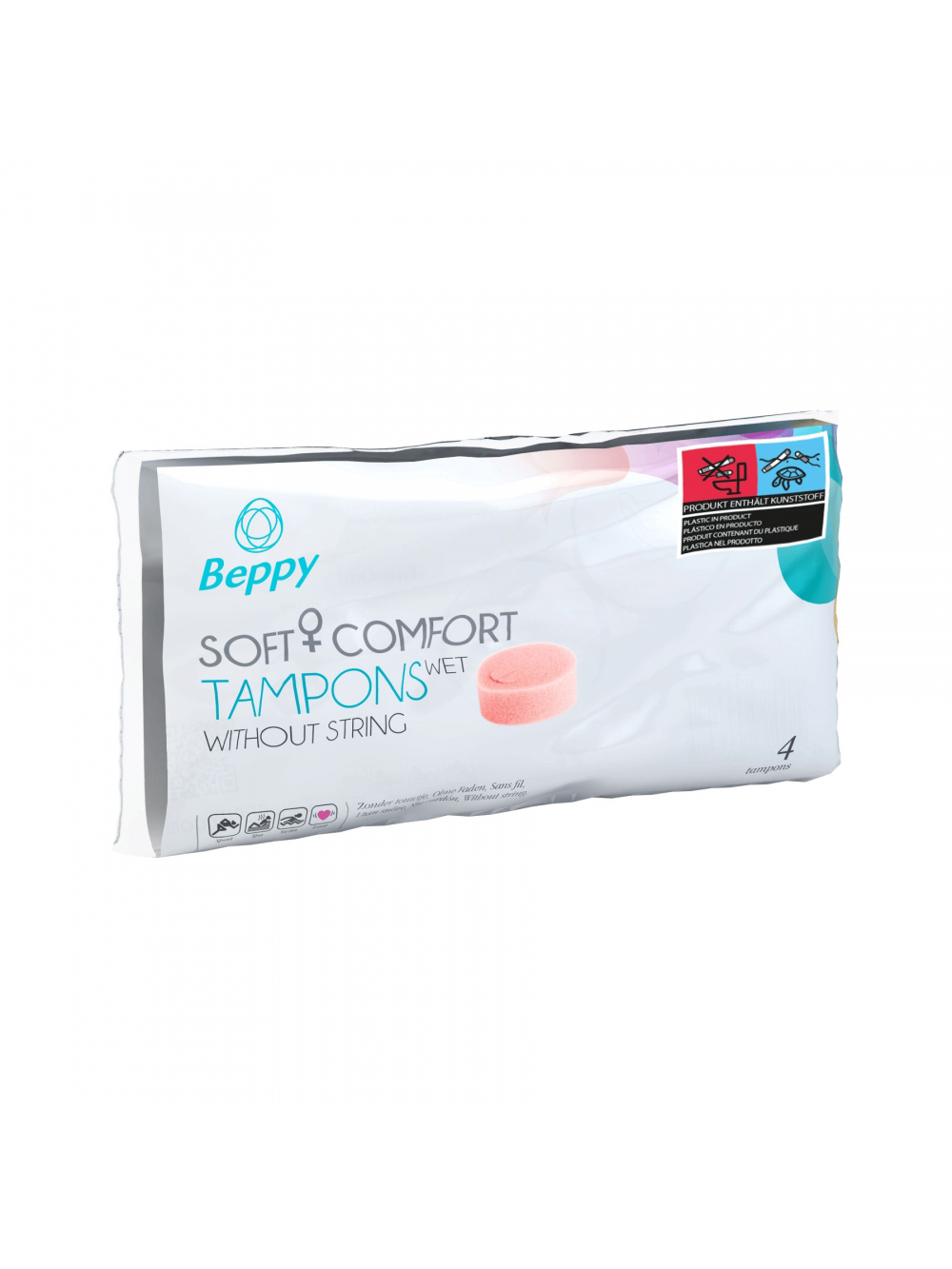 Éponges Menstruelles Soft + Comfort WET Tampons Boîte de 4 main product photo