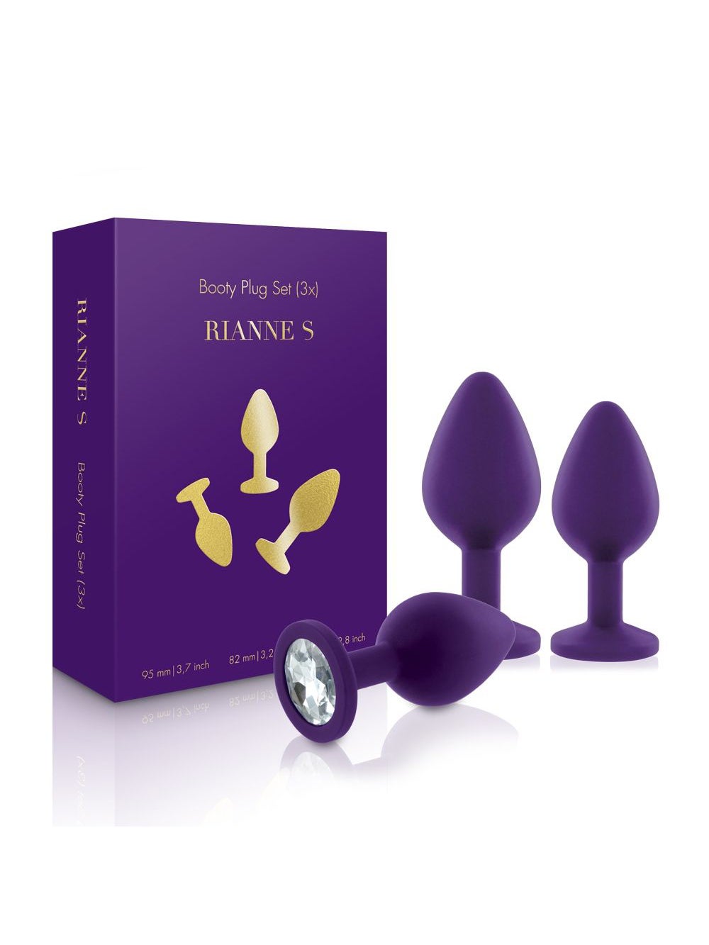 Coffret Plugs Anal Booty Plug Violet