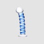 Dildo en Verre Blue Spiral