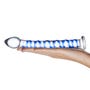 Dildo en Verre Blue Spiral