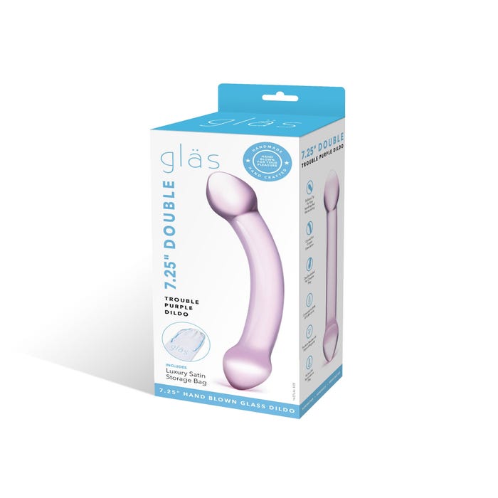 Dildo en Verre Double Trouble Violet