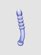 Dildo en verre Purple Rain Ribbed