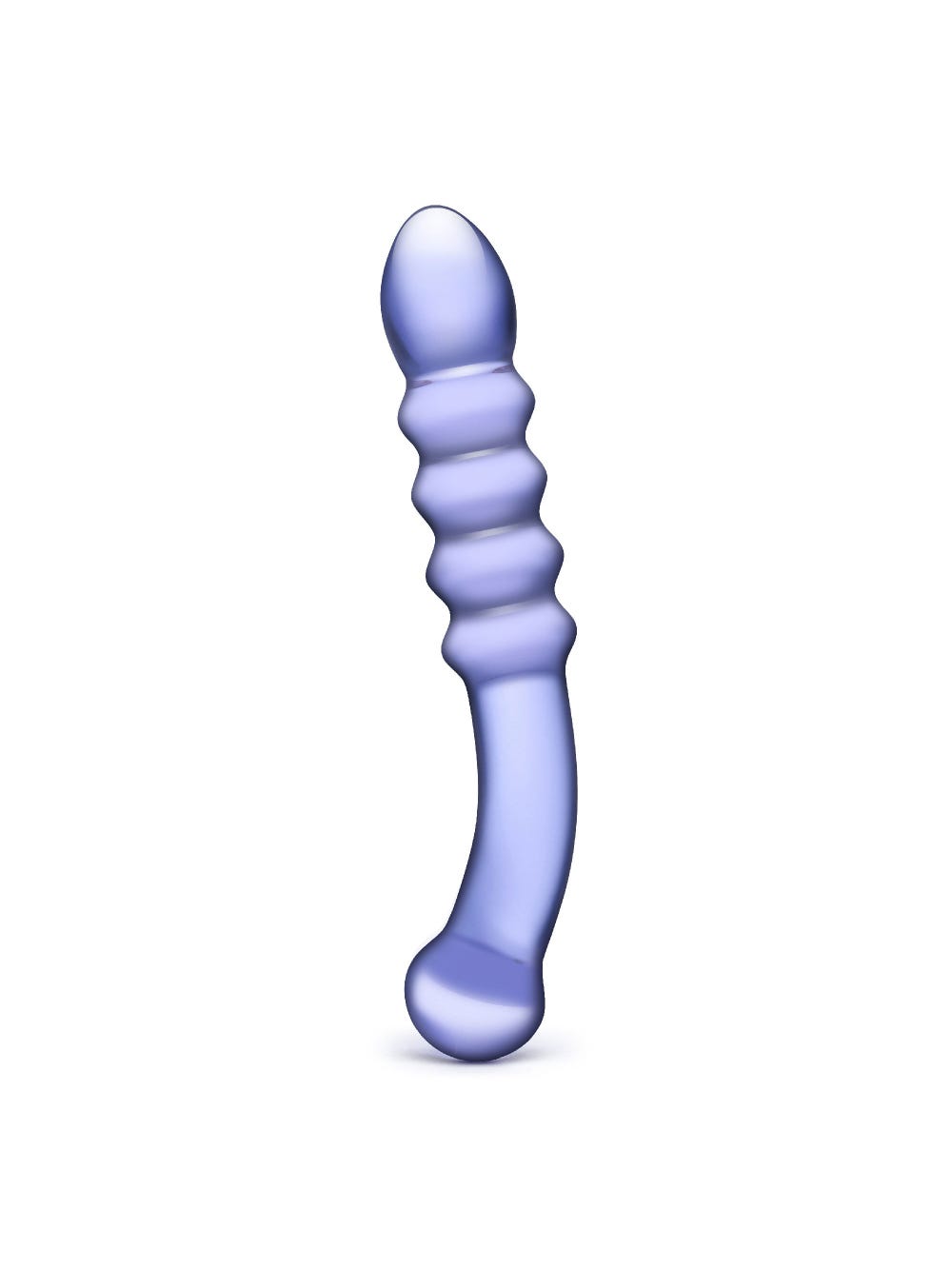 Dildo en verre Purple Rain Ribbed main product photo