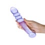 Dildo en Verre Purple Rain Ribbed