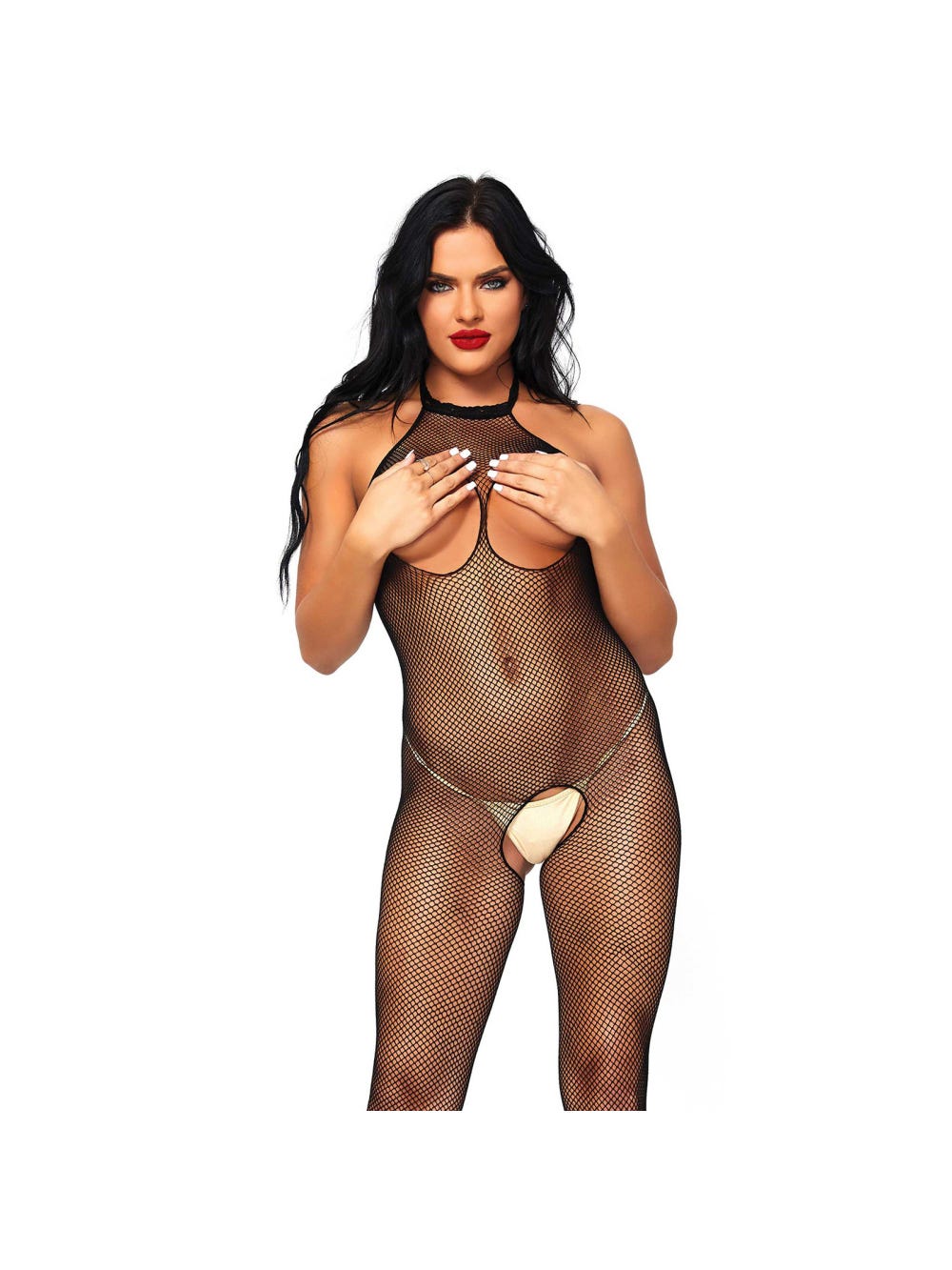 Combinaison ouverte résille Feel Me main product photo