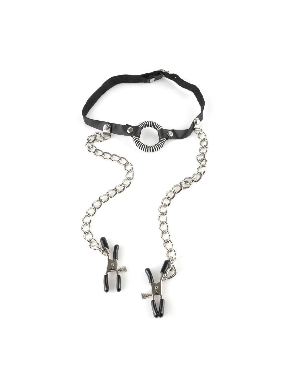 Bâillon O avec Pinces Tétons O-Ring Gag Fetish Fantasy Series main product photo