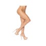 Collant Ouvert Voile Fin Beige