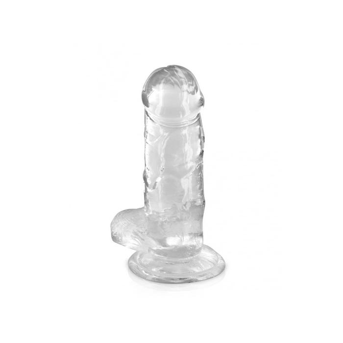 Gode Ventouse Jelly avec Testicules XS Transparent