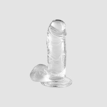 Gode Ventouse Jelly avec Testicules XS Transparent
