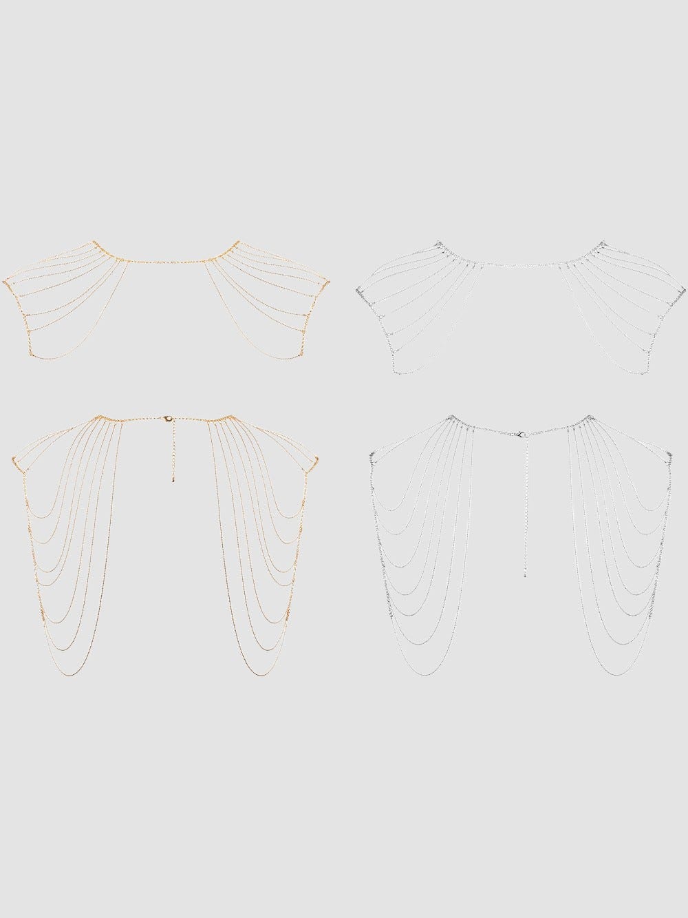 Bijoux d'Épaules et de Dos en Chaînettes Métalliques Magnifique