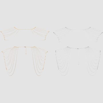 Bijoux d'Épaules et de Dos en Chaînettes Métalliques Magnifique